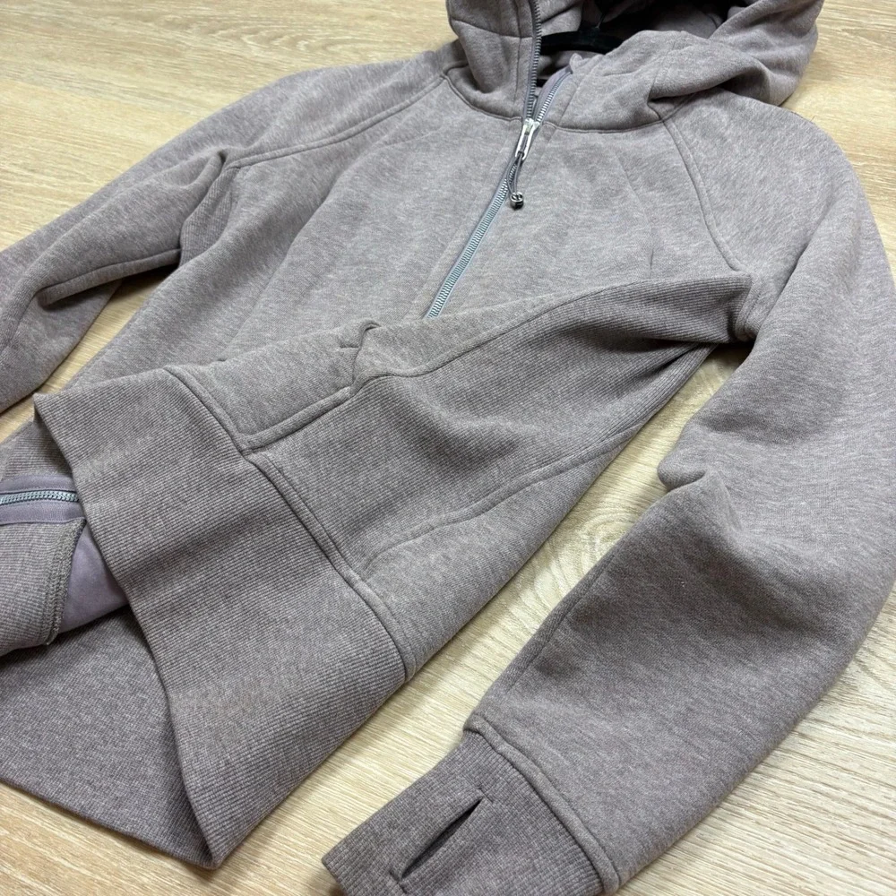 Lululemon‎ Full Zip Scuba Hoodie Jacket Women's 6 Color Purple/Gray